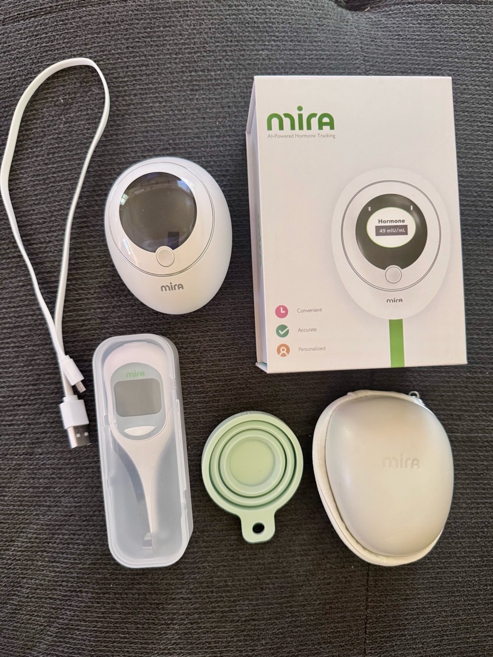 Mira Fertility Analyzer Device + Mira Basal Body Temperature Thermometer Bundle
